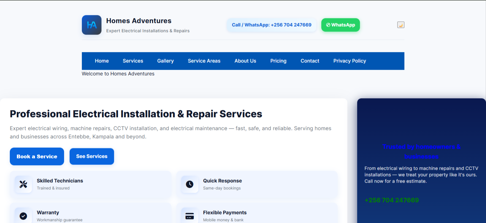 Homes Adventures Systems